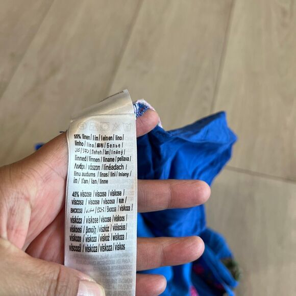 FARM Rio Women's Blue Summer Fruit Scarf Dress size L - Picture 9 of 11